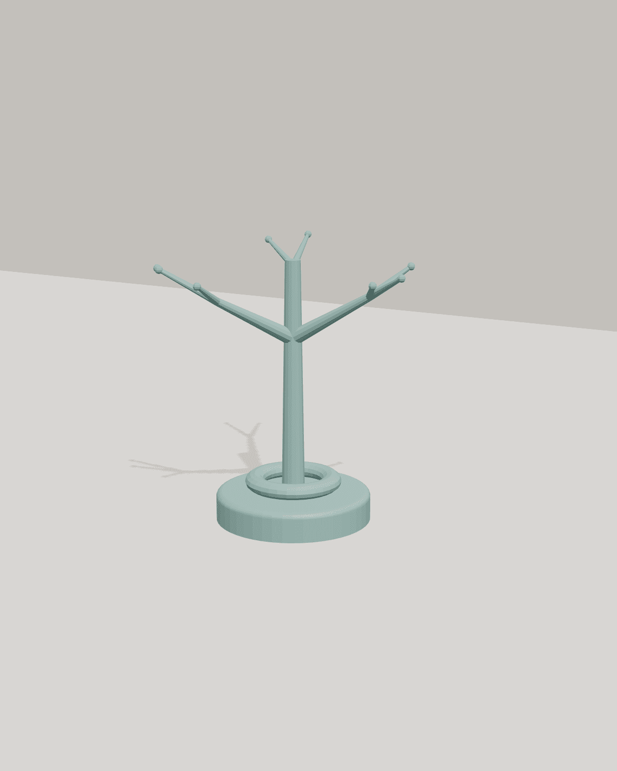 Coral Jewelry Tree – front view