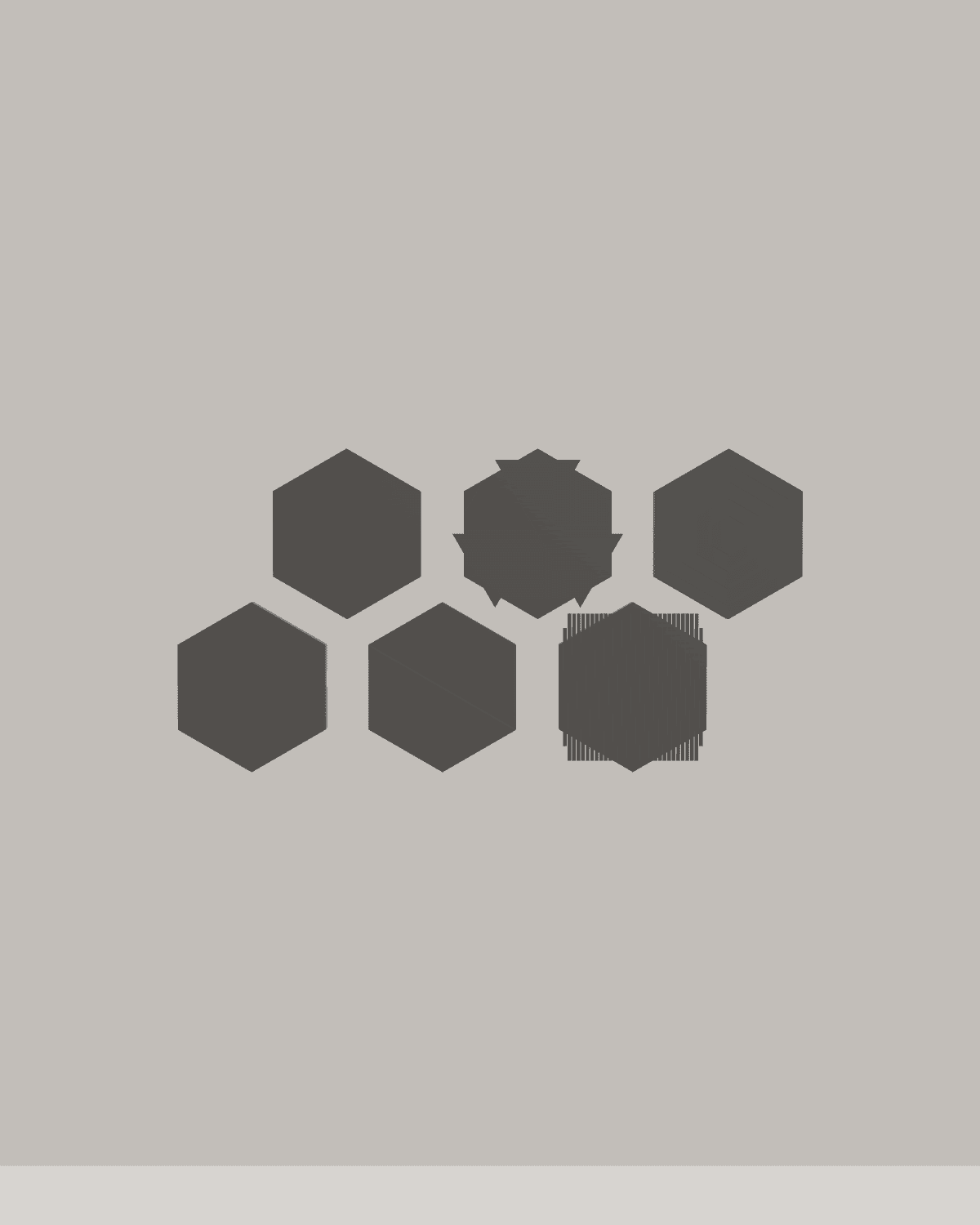 Hex Wall Tile Set (6-pack)
