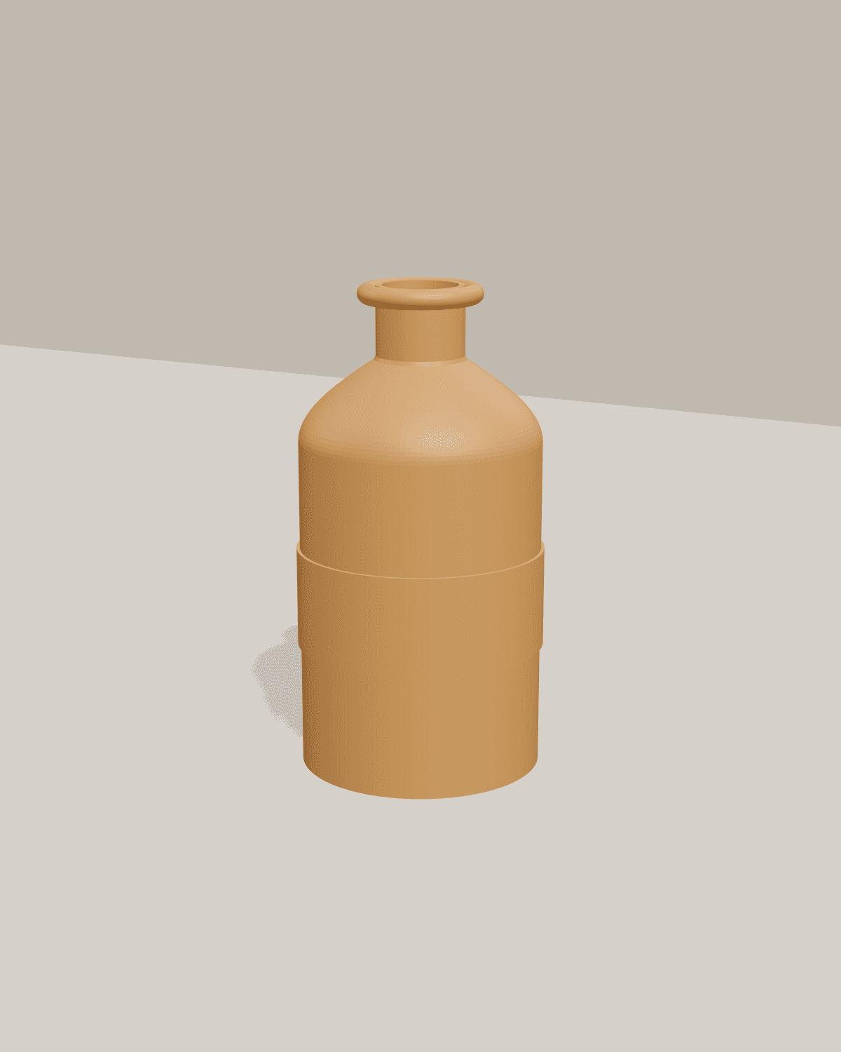 Amber Bottle Vase, studio view 1