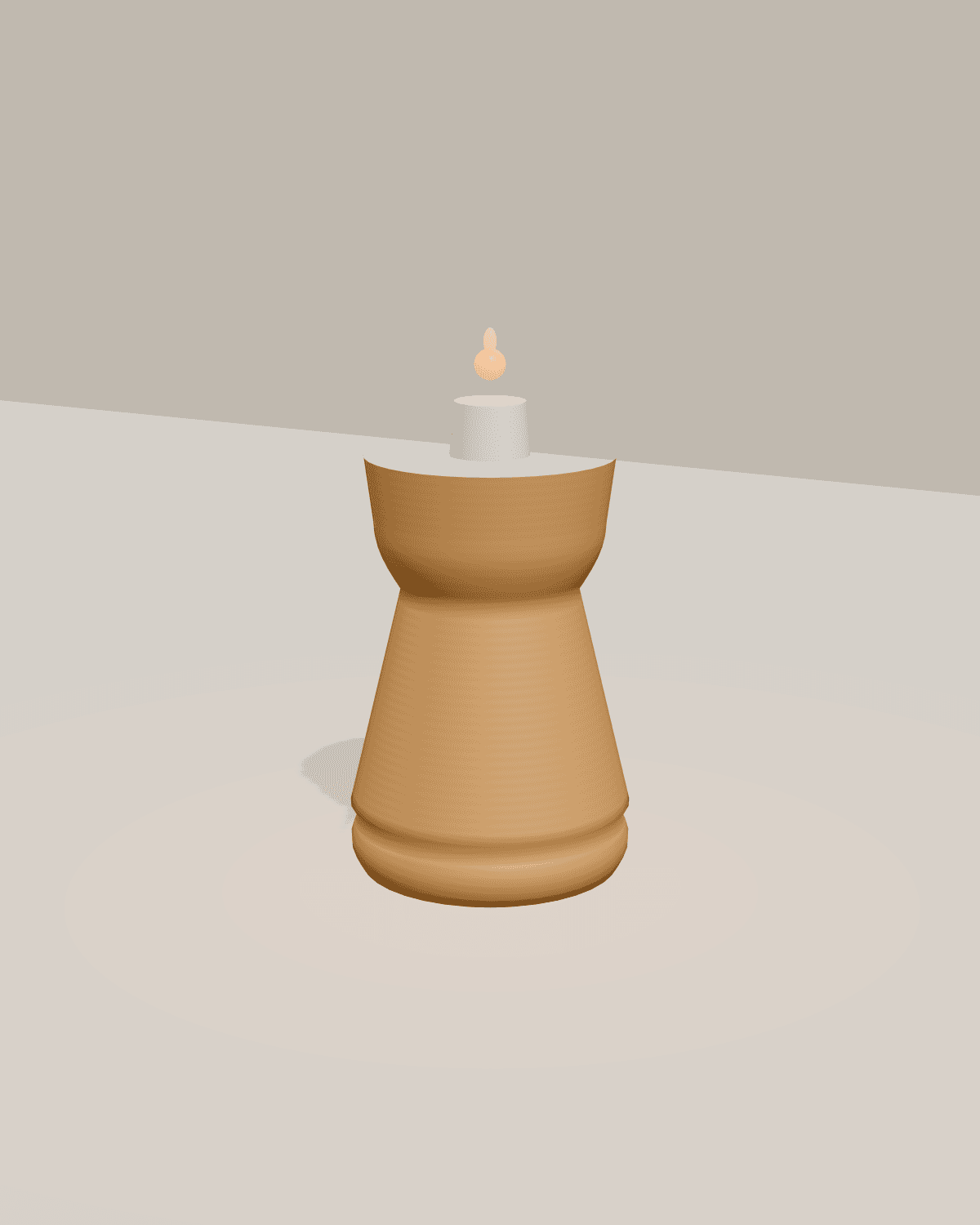 Beeswax Candle Holders, studio view 1