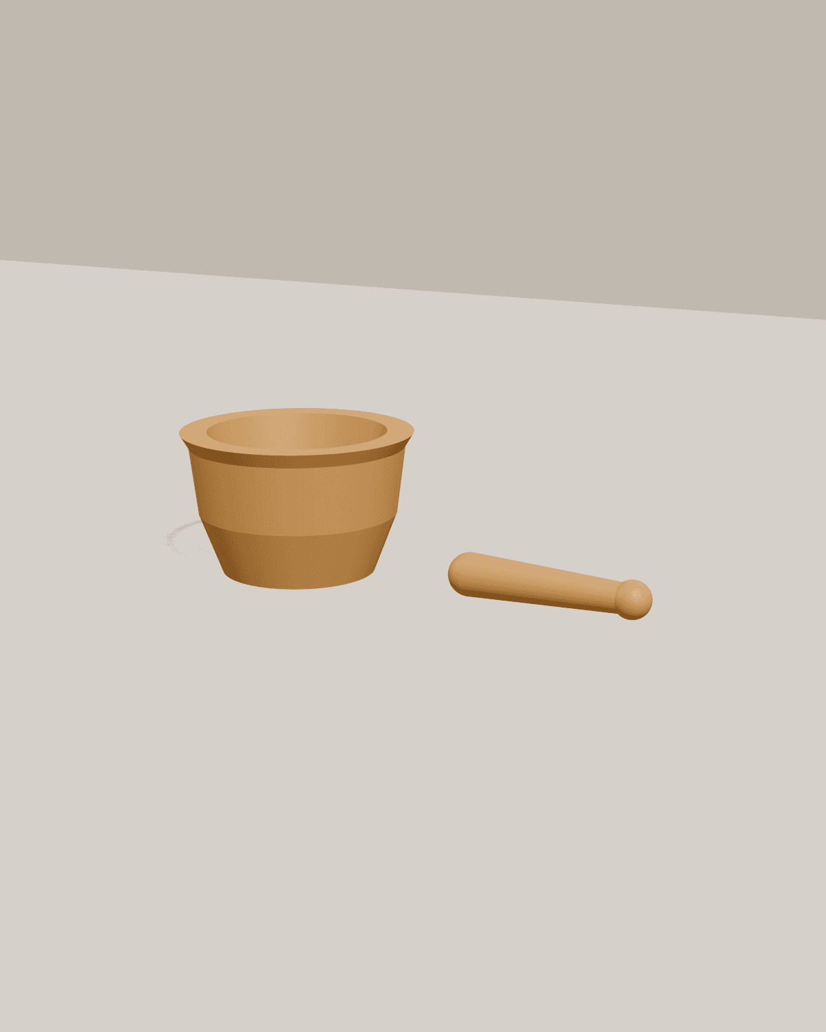 Mortar and Pestle Bowl, studio view 1