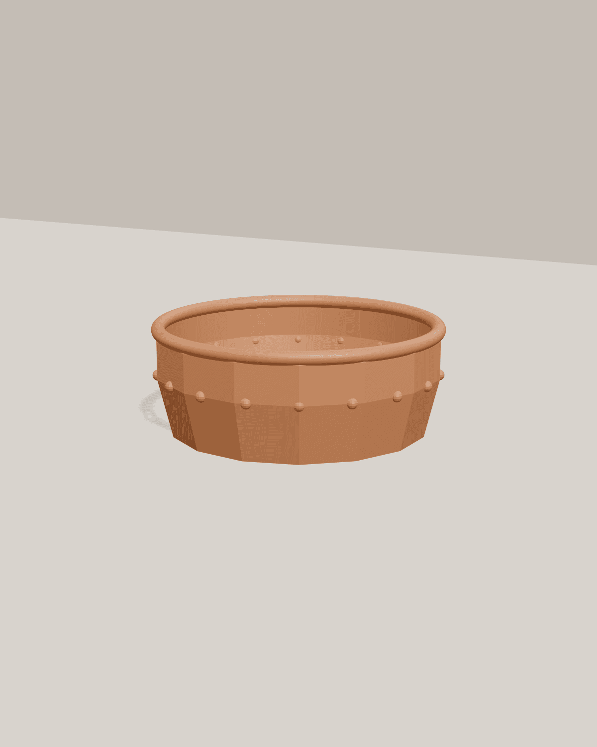 Copper Basin Bowl, studio view 1
