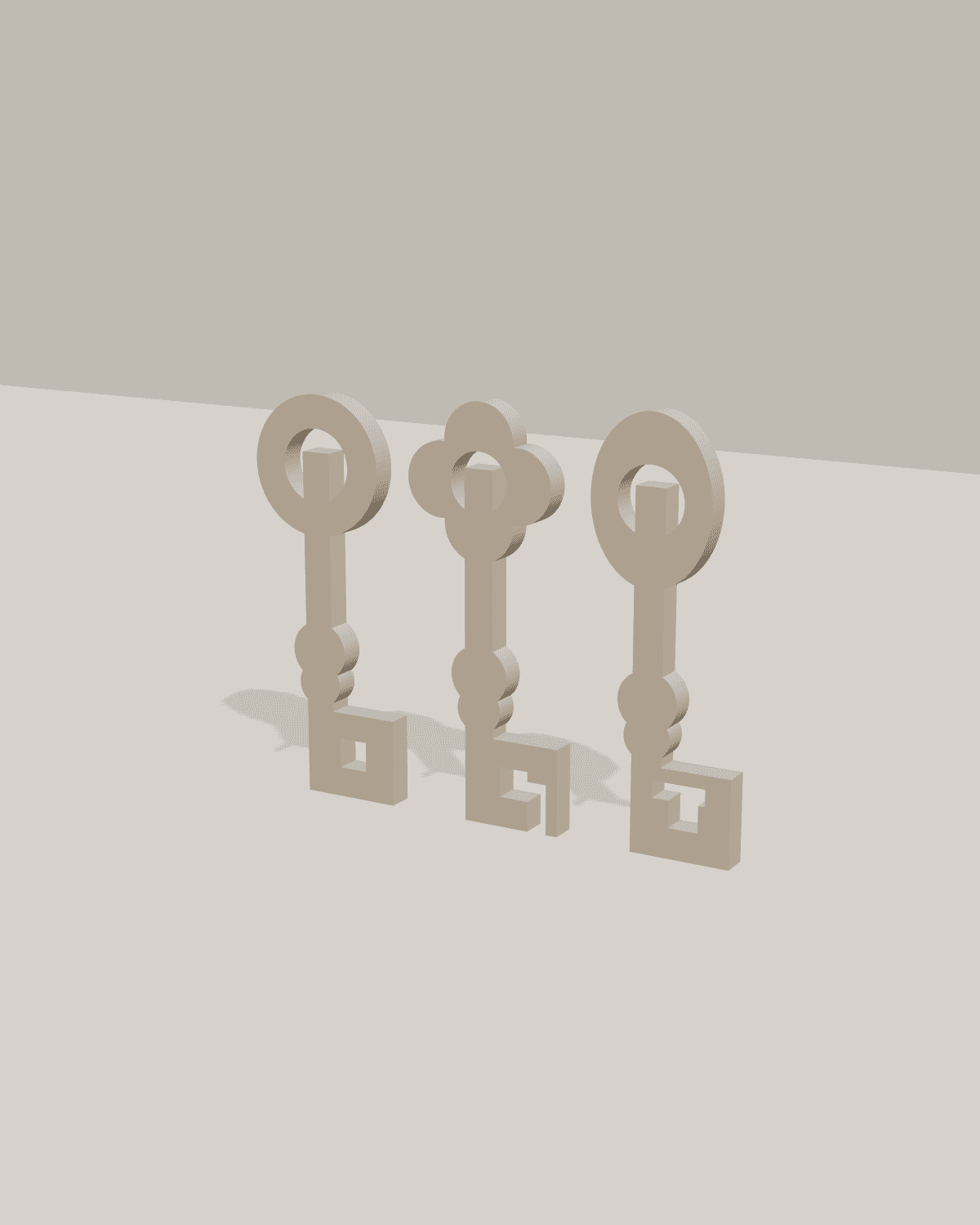 Homestead Key Ornaments, studio view 1