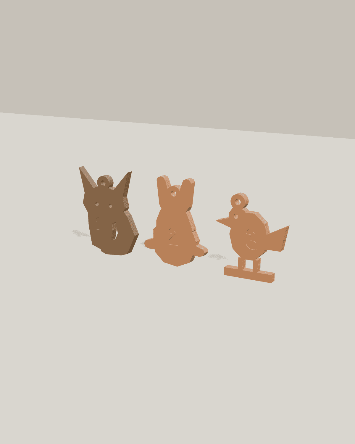 Little Creatures Ornaments, studio view 1